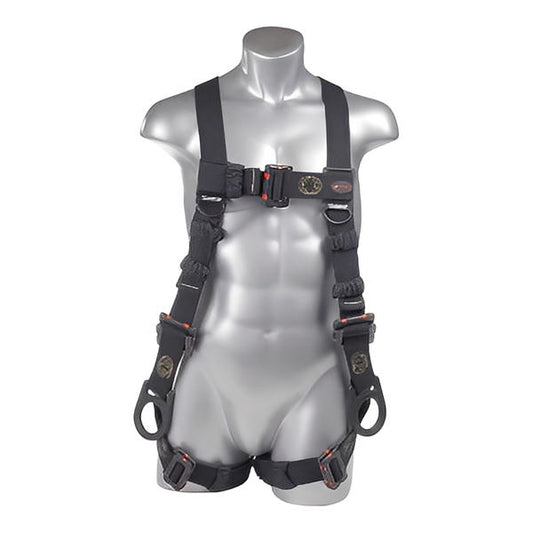 Kapture 5 Point Element Full Body Harness - Arc Flash Rated - 3 D-Rings - Mating Buckle Chest & Legs - All Sizes
