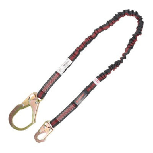 Shock Absorbing Lanyard - Internal Design - Snap Hook & Rebar Hook - 6ft