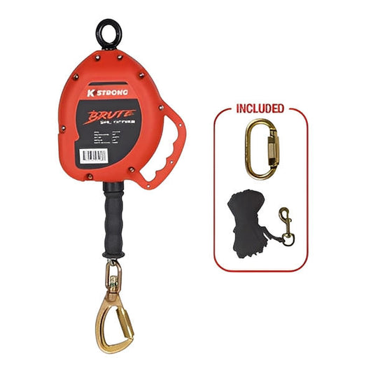 Brute Self Retracting Lifeline - Galv Steel Wire Cable (Carabiner) - All Sizes