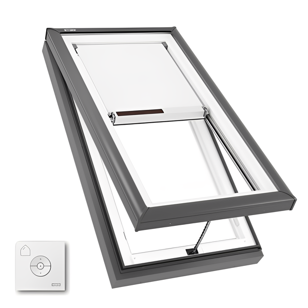 VELUX Manual Venting Curb Mount Skylight - White Solar Powered
