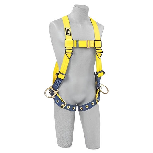 Delta Vest Style Positioning Harness, Back&Side D-Rings, Pass Thru Buckle Legs - All Sizes