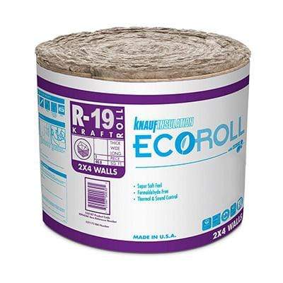Knauf Ecoroll R-19 Kraft Faced Fiberglass Insulation Roll - All sizes Roll