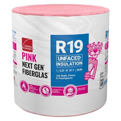 Owens Corning R-19 Unfaced Continuous Roll Insulation (All Sizes)
