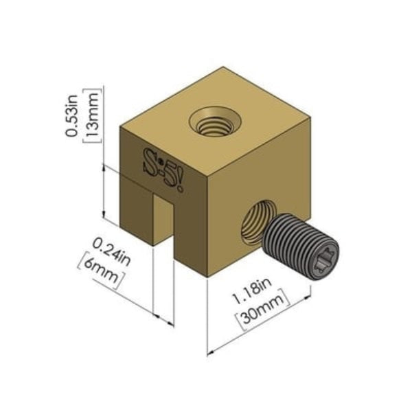 S-5-B Brass Metal Roof Mini Clamps