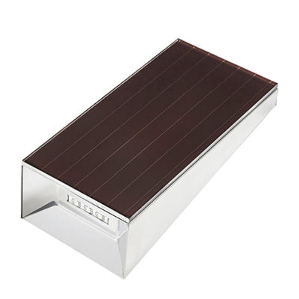 14 in. Flat Glass Rigid Sun Tunnel with Low Profile Metal Flashing and Solar Night Light