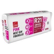 Load image into Gallery viewer, Owens Corning R-21 Un-Faced Fiberglass Insulation Batts (All Sizes)
