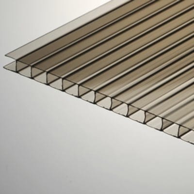 10MM Bronze Twinwall Polycarbonate Panel 48x120