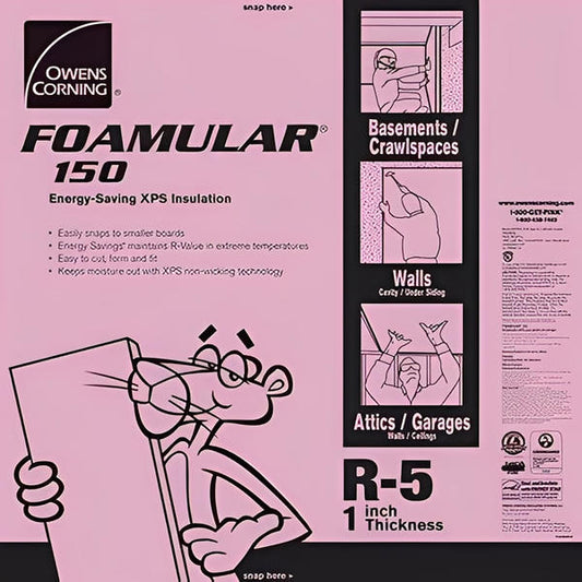 Owens Corning FOAMULAR 150 XPS 4ft x 8ft Insulation Board - All Sizes