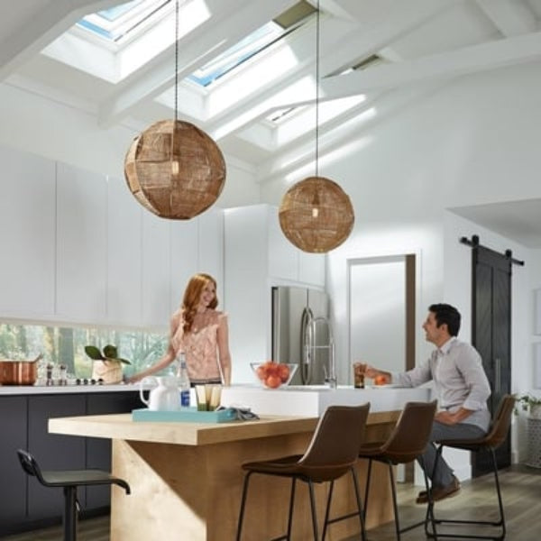 VELUX Solar Powered Venting Curb Mount Skylight with Laminated Low-E3 Glass