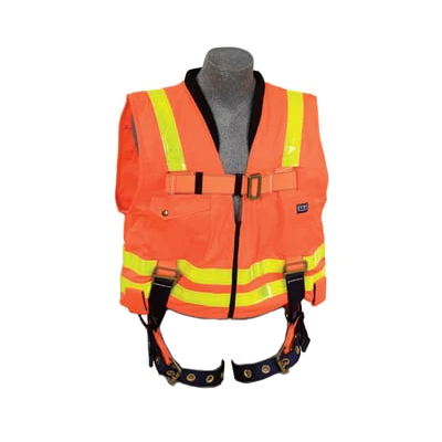 Delta Vest Hi-Vis Reflective Workvest Harness, Tongue Buckle, Universal