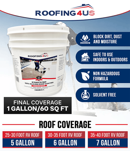 All Purpose Flex Repair 100% Silicone Roof Sealant - 1 Gallon