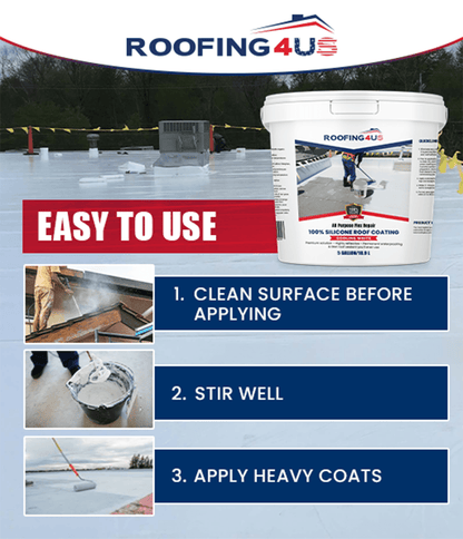 All Purpose Flex Repair 100% Silicone Roof Sealant - 3.5 Gallon