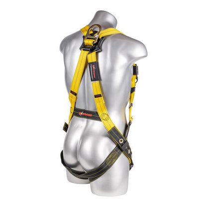 Kapture 5 Point  Element Full Body Harness - 3 D-Rings - QC Chest - Tongue Buckle Legs - Revolta Oil & Water Rep Webbing