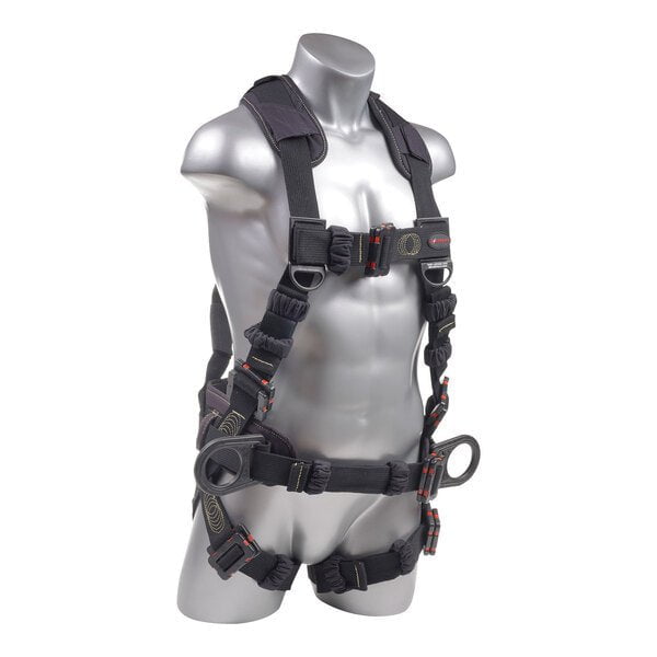 Kapture 5 Point Element Full Body Harness - Arc Flash Rated - 3 D-Rings - Mating Buckle Chest & Legs - Shoulder Pads & Waist Belt
