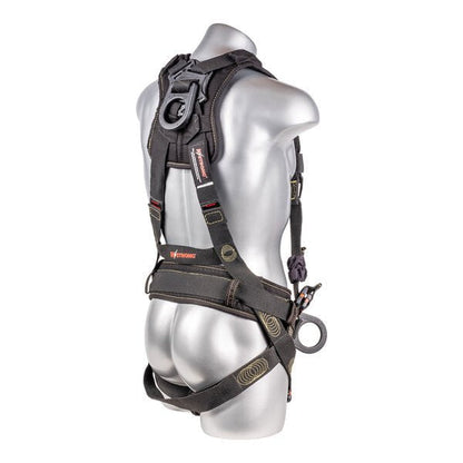Kapture 5 Point Element Full Body Harness - Arc Flash Rated - 4 D-Rings - Mating Buckle Chest & Legs - Shoulder Pads & Waist Belt