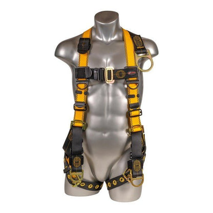 Kapture 5 Point Element Full Body Harness - Oil & Gas Derrick Series - 4 D-Rings - Tongue Buckle Legs - All Sizes