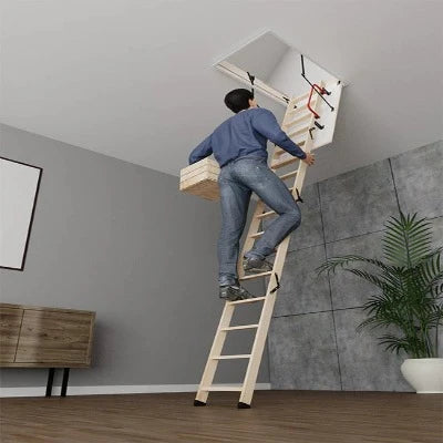 Stairluxe - Wooden Insulated Ladder - Up to 10ft 8in - 47in x 21.5in