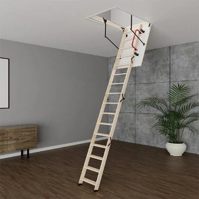 Stairluxe - Wooden Insulated Ladder - Up to 10ft 8in - 47in x 21.5in