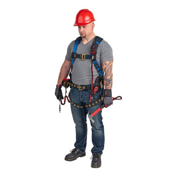 Kapture 5 Point Essential+ Full Body Harness - Dorsal D-Ring - Tongue Buckle Legs - Shoulder Pads & Waist Belt