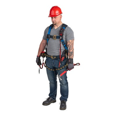 Kapture 5 Point Essential+ Full Body Harness - Dorsal D-Ring - Tongue Buckle Legs - Shoulder Pads & Waist Belt - All Sizes