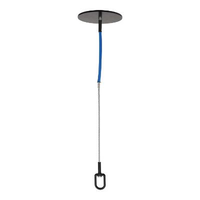 5K Drop Thru Anchor with Swivel D-Ring - 4in Round Plate - Cable - All Lengths