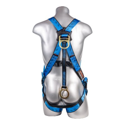 Kapture 3 Point Essential Full Body Harness - Dorsal D-Ring with 18" Ext O-Ring - Tongue Buckle Legs