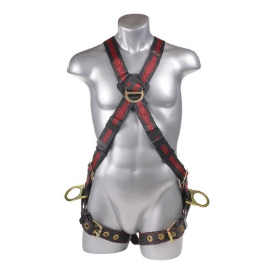 Kapture 5 Point Elite Full Body Harness - Crossover Design - 4 D-Rings - Tongue Buckle Legs - All Sizes