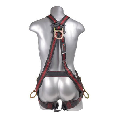 Kapture 5 Point Elite Full Body Harness - Crossover Design - 4 D-Rings - Pull Thru Legs