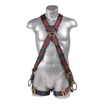 Kapture 5 Point Elite Full Body Harness - Crossover Design - 4 D-Rings - Pull Thru Legs