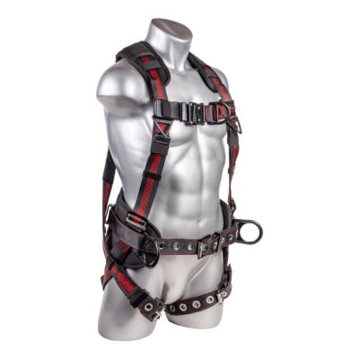 Kapture 5 Point Epic Full Body Harness - 4 D-Rings - QC Chest - Tongue Buckle Legs - Shoulder Pads & Waist Belt