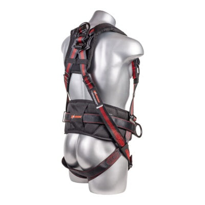 Kapture 5 Point Epic Full Body Harness - 4 D-Rings - QC Chest - Tongue Buckle Legs - Shoulder Pads & Waist Belt