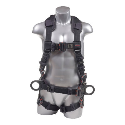 Kapture 5 Point Element Full Body Harness - Arc Flash Rated - 3 D-Rings - Mating Buckle Chest & Legs - Shoulder Pads & Waist Belt