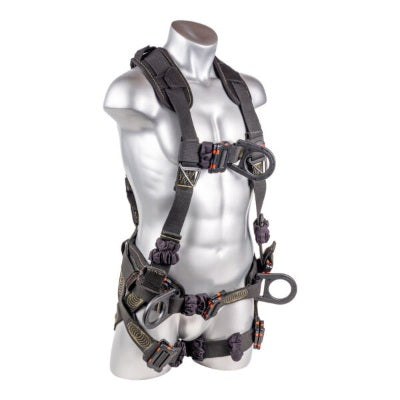 Kapture 5 Point Element Full Body Harness - Arc Flash Rated - 4 D-Rings - Mating Buckle Chest & Legs - Shoulder Pads & Waist Belt