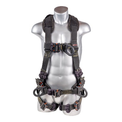 Kapture 5 Point Element Full Body Harness - Arc Flash Rated - 4 D-Rings - Mating Buckle Chest & Legs - Shoulder Pads & Waist Belt