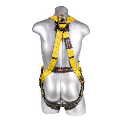 Kapture 5 Point  Element Full Body Harness - 3 D-Rings - QC Chest - Tongue Buckle Legs - Revolta Oil & Water Rep Webbing