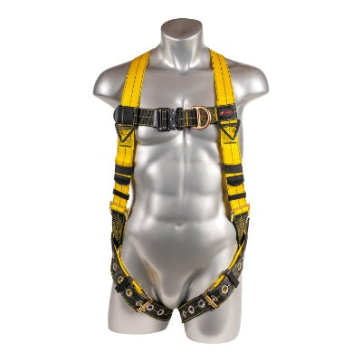 Kapture 5 Point Element Full Body Harness - 2 D-Rings QC Chest - Tongue Buckle Legs - Revolta Oil & Water Rep Webbing