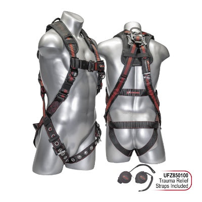 Kapture 5 Point Elite+ Full Body Harness - Dorsal D-Ring - QC Chest - Tongue Buckle Legs & Shoulder Pads