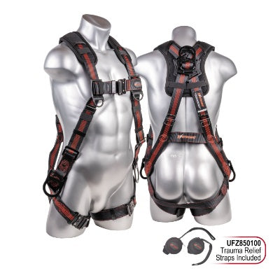 Kapture 5 Point Elite+ Full Body Harness - 3 D-Rings - QC Chest & Legs - Shoulder Pads