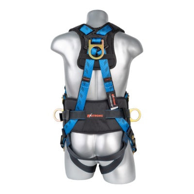 Kapture 5 Point Essential+ Full Body Harness - Dorsal D-Ring - Tongue Buckle Legs - Shoulder Pads & Waist Belt