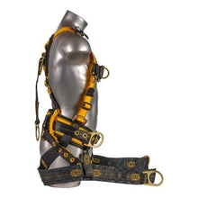 Load image into Gallery viewer, Kapture 5 Point Element Full Body Harness - Oil &amp; Gas Derrick Series - 7 D-Rings - Tongue Buckle Legs - Shoulder Pads &amp; Waist Belt - Bosun Chair - All Sizes
