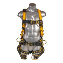 Load image into Gallery viewer, Kapture 5 Point Element Full Body Harness - Oil &amp; Gas Derrick Series - 7 D-Rings - Tongue Buckle Legs - Shoulder Pads &amp; Waist Belt - Bosun Chair - All Sizes
