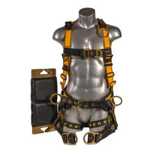 Load image into Gallery viewer, Kapture 5 Point Element Full Body Harness - Oil &amp; Gas Derrick Series - 7 D-Rings - Tongue Buckle Legs - Shoulder Pads &amp; Waist Belt - Bosun Chair - All Sizes
