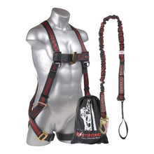 Load image into Gallery viewer, Kapture Elite Full Body Harness - 5 Pt Adj with MB Legs &amp; 6ft SAL Internal Design with 1 Snap Hook - 1 Loop &amp; Storage Bag - Combo Kit - All Sizes
