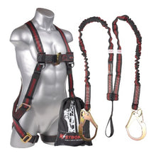 Load image into Gallery viewer, Kapture Elite Full Body Harness - 5 Pt Adj with MB Legs &amp; 6ft SAL Internal Design with 2 Rebar Hooks - 1 Loop &amp; Storage Bag - Combo Kit - All Sizes
