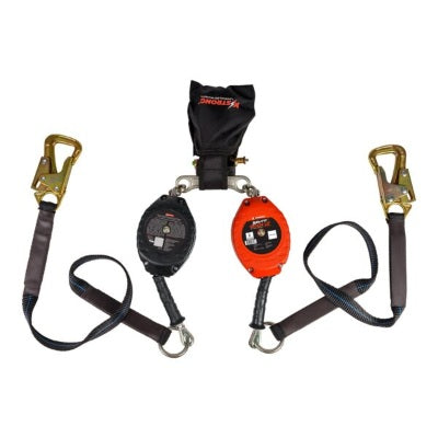 Brute Backer Self Retracting Lifeline - Leading Edge - Tie Back Webbing - Rebar Hook - 8.5ft