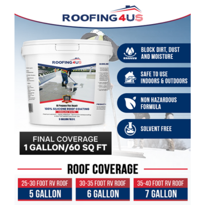 All Purpose Flex Repair 100% Silicone Roof Sealant - 1 Gallon