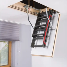 Load image into Gallery viewer, LMF 60 Fire Rated 60 Min Metal Attic Ladder - All Sizes
