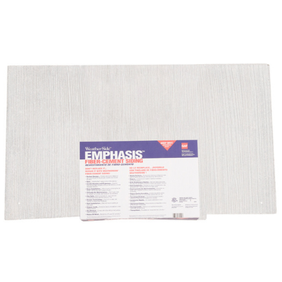 WeatherSide Fiber-Cement Siding - Emphasis Thatched Shingle w/ Woodgrain Surface - 14 - ⅝ in x 25 in (11 Shingles - Approx 25 Sq Ft)