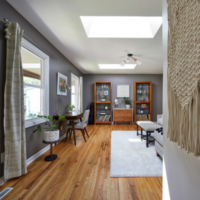 VELUX Fixed Curb Mount Skylight - White Solar Powered Shade