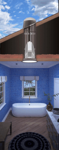 VELUX 14 in. Low Profile Flat Glass Rigid Sun Tunnel® Skylight With Solar Night Light